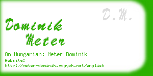 dominik meter business card